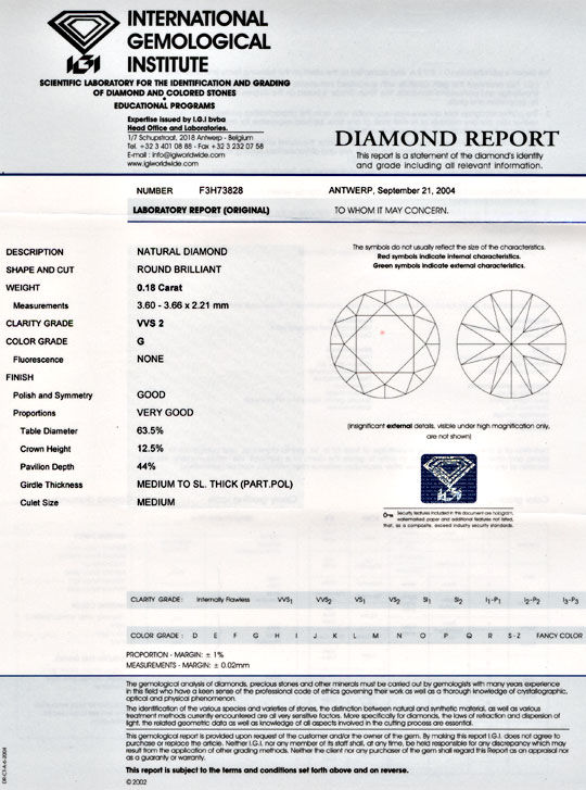 Foto 9 - Diamant, IGI! Brillant 0,18ct Top Wesselton G VVS2, D5494