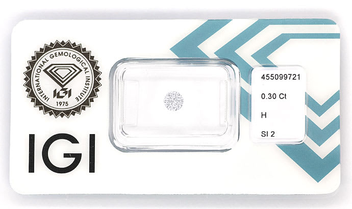 Foto 1 - Diamant 0,30ct Wesselton SI 3ex IGI Zertifikat, D7026