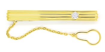 Foto 1 - Krawattenhalter mit lupenreinem Brillant in 750er Gold, S2133