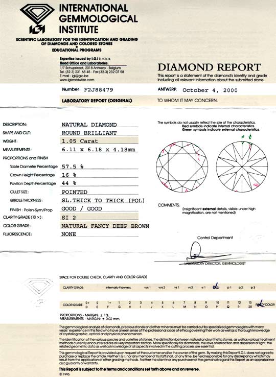 Foto 9 - Diamantring, IGI, 1.05ct Super Rot Kupfer Farbe Schmuck, S4635