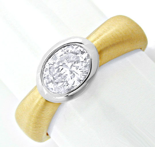 Foto 2 - Traum Ring 0,77ct Ovaler Diamant 18K Bicolor, S8730